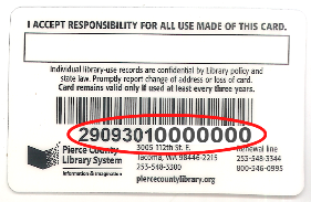 Library barcode sample